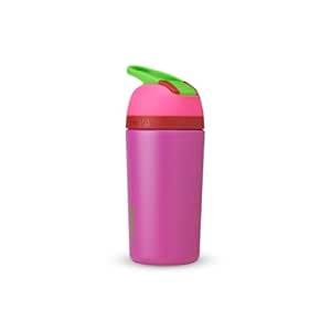 Owala Kids Flip Insulated Stainless-Steel Water Bottle with Straw and Locking Lid, 14-Ounce, (Pink)