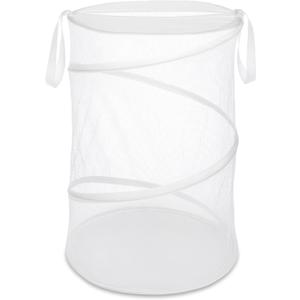 Whitmor 18" Collapsible Laundry Hamper White, 22"L x 14"W x 1"H