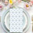 Gilprop 100 Pcs Easter Bunny Rabbit Paper Napkins 2 Ply Blue Rabbit with Bow Flower Dinner Guest Napkins Disposable Hand Towels for Spring Baby Shower Birthday Party Supplies