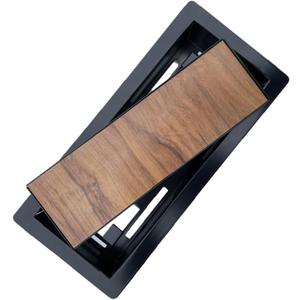 Floor Register 4x10 Vent Covers Tile Insert in Floor Vent Cover Steel Vents registers 10x4 Drop in Flat Custom Modern Tiles Inserts Iron Tray Low Profile Hardwood Floors grates Grille Marble Flooring (Black)