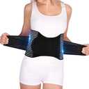 FESAS Breathable Back Brace with Lumbar Pad - Support Belt for Lower Back Pain Relief, Suitable for Women & Men, Ideal for Herniated Disc & Sciatica(Large/ X-Large)