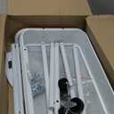 Pipishell 3 Tier Mesh Utility Cart, Rolling Metal Organization Cart with Handle and Lockable Wheels, Multifunctional Storage Shelves for Kitchen, Living Room, Office White