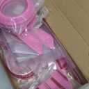E-cowlboy 18 PCS Full Set Interior Decoration Trim Kit Steering Wheel Center Console Door Handle Air Conditioning Vent Cup Holder Gear Cover Trim for Jeep Wrangler JK JKU 2011-2018 4-Door (Pink)