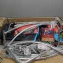 55" Toddler Mini Trampoline for Kids, Indoor Outdoor Toys with Swing, 440lbs Baby Kids Trampoline, Gymnastics Bar, Birthday Gifts for Boy Girl Age 1-8 (Pink-Blue)