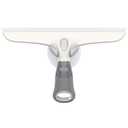 MR.SIGA Multi-Purpose Silicon Squeegee for Window, Glass, Shower Door, Car Windshield, Heavy Duty Window Scrubber, Includes Suction Hook, 10 inch, White & Gray, 1 Pack