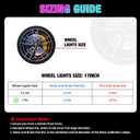 17inch Double Row Wheel Ring Light Kit w/Turn Signal and Braking Functionand Can Controlled by Remote and app Simultaneously with Lock Function