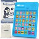 AAC Device for Autism & Nonverbal Kids and Adults, Communication Tool for Home & School  36 Preset Buttons, 6 Recording Buttons, Sensory Autism Toys for Kids, Easter Basket Stuffers (Blue)