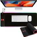 YUECHCASES 15W Wireless Charging RGB Gaming Mouse Pad, XXL Large Desk Mat (31.5" x 11.8" x 0.16") with 13 Light Modes, Compatible with iPhone 17/ 16/ 15/ 14/ 13/ 12/ 11, Samsung S23, and AirPods