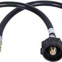 GasSaf 2FT RV Propane Hose, Propane Pigtail Gas Line with 1/4'' Inverted Male Flare for 2-Stage Regulator, RV Camper, 2-Pack