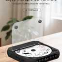 ENVYCLOUD CD Player Portable with Dual Stereo Speakers, Rechargeable Portable Player with Bluetooth for Home with Headphones, Support CD/AUX/USB,Black