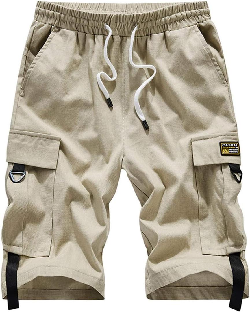 Msmsse Women's Cargo Hiking Shorts Multi-Pockets Bermuda Golf Outdoor Summer Shorts for Women (16-18, Khaki/88)