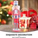 IMIKEYA Christmas Nutcrackers Figure: 1PCS Pink Wooden Nutcracker Soldier Christmas Ornament Decoration Ornament for Xmas Indoor Tabletop Desktop Shelves