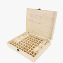 POPETPOP Essential Oil Storage Box Case: 68 Holes Wooden Essential Oil Organizer Portable Essential Oil Carry Travel Box Holder