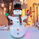 8 FT Christmas Inflatables Giant Snowman Outdoor Decorations,Giant Blow up Snowman with Black Hat,Built-in Rotating Colorful Lights for Yard, Garden, Patio, Lawn Xmas Holiday Decor