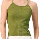 Women's Camisole Tank Tops Ribbed Summer Sleeveless Cute Crop Tops for Women