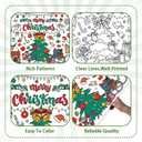 4 x T-Antrix Giant Christmas Coloring Poster, 30 x 72 Inches Jumbo Coloring Banner/Table Cover for School Parties, Christmas Party Favors, Christmas Crafts for Kids