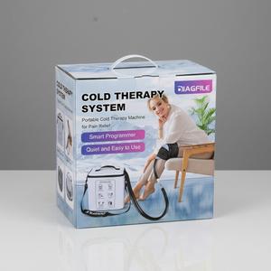Cold Therapy Machine with Programmable Timer, Portable Ice Therapy Machine System for Knee, Cold Therapy Unit for Long-Term Relief and Recovery, w/Compression Pad for Shoulder, Hip and Ankle (White)