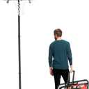Foldable Basketball Hoop, Portable Basketball Hoop Outdoor, 7.1FT-8.9FT Adjustable Height, for Beach, Backyard, Park, Driveway