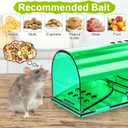 Product Image 2 Pack Humane Mouse Traps, Reusable Mice Trap, Live Rat Cage Chipmunk Trap Indoor Outdoor for Home(Green)