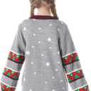 JOYIN Ugly Christmas Sweater Women Men Couples, LED Light Up Ugly Christmas Sweater Kids 2025 Reindeer(Gray