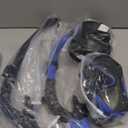 Snorkeling Gear for Adults, Dry-Top Snorkel Set, Scuba Diving mask, 180Panoramic Wide View Professional Snorkeling Gear Breathing Freely Snorkel Mask (Blue+Black)