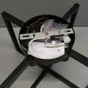 3-Light Ceiling Light Fixture, Black Semi-Flush Mount Chandelier with Geometric Metal Shade, Farmhouse Industrial Lighting for Kitchen Living Room Bedroom Hallway Foyer, E26 Base