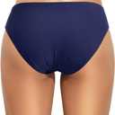 Tempt Me Women Bikini Bottom Full Coverage Bathing Suit Bottoms Swimsuit Bottom (Blue, S)