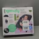 Ingenuity Stow & Go Compact Folding Baby Bouncer, Lightweight Portable Seat with Vibration, Green, Under 5 lbs