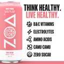 ZOA Zero Sugar Energy Drinks - White Peach | Healthy Energy Formula with Natural Caffeine, Daily Vitamin C, Essential B-Vitamins | Gluten-Free, Keto Friendly | 16 Ounce Cans (Pack Of 12) (EXP 06/04/26)