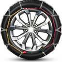 Auto-Trac Snow Chains for Car Tires Passenger Emergency Tire Chains for SUV and Car, Set of 2