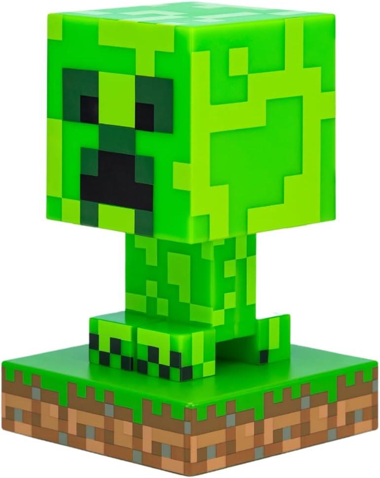 Minecraft Creeper Light, 3D Lamp - Officially Licensed Night Light - 12 cm Tall, Battery Powered, Gaming Room and Bedroom Decor for Minecraft Gamers | Paladone