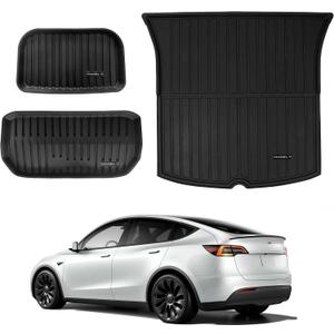 Pedigree 3D TPE Material Tesla Model Y Trunk Mat Ful Cover All Weather Rear Trunk Storage Mat Custom Fit Heavy Duty Rubber Odorless My Accessories 2020 2021 2022