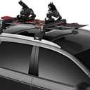 Thule SnowPack Ski/Snowboard Rack, Medium (4 Pr/2 Boards), Black