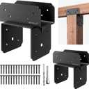 2Pack Stainless Steel Bracket for Wood 6x6(Actual 5.5"x5.5") Post to 4x6(Actual 3.5"x5.5") Beam Connector Post Anchor Base Metal Hardware ( P6x6-B(4x4/4x6))