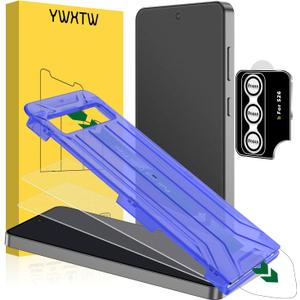YWXTW 2 Pack Matte Screen Protector for Samsung Galaxy S26 + 1 Set Camera Lens Protector, [Smooth as Silk] [Fingerprint Unlocking] Anti Glare Anti Fingerprint Tempered Glass Screen