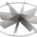 8-Slice Pie Cutter Press, Stainless Steel 18/8 Gauge, Commercial Grade, Circle Pie Cutter with Side Handles, Non Stick Pie Cutting Divider 10 inch Dimension