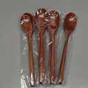 ADLORYEA Wooden Spoons, 6 Pieces 9 Inch Wood Soup Spoons for Eating Mixing Stirring, Wood Spoon with Japanese Style Kitchen Utensil (Brown)