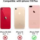 NITITOP Compatible with iPhone 7 Plus / 8 Plus Case Cute Aesthetic Cherry Blossom Pattern Design for Women Girls Soft TPU Shockproof Full Camera Protective Phone Cover - White