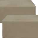 HolidayIdeas Fitted Table Covers for 6 Foot Tables - 72 x 30 Inch - 2 Pack Rectangle Taupe Table Clothes Polyester Fabric Table Cover for Folding Table, Parties, Holiday Dinner, Wedding, Trade Show
