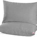 EIUE Bed Pillows for Sleeping 2 Pack Queen Size，Super Soft Down Alternative Microfiber Filled Pillows,Pillows for Side and Back Sleepers,20 x 30 Inches,Dark Gray