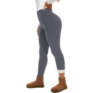 GAYHAY Fleece Lined Leggings for Women – Thick Thermal Warm Insulated Soft Black High Waisted Tummy Control Running Yoga Workout Pants for Winter Cold Weather, Size: L