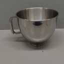 5 Quart Mixing Bowl for KitchenAid Stand Mixers, Food-Grade Stainless Steel Bowl with Handle & Clasp, Compatible with Tilt-Head 4.55 Qt Models  Fits K45, K45SS, KSM75, KSM150, KSM95