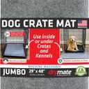Drymate Dog Crate Mat Liner, Absorbs Urine, Waterproof, Non-Slip, Washable Puppy Pee Pad for Kennel Training - Use Under Pet Cage to Protect Floors, Thin Cut to Fit Design (USA Made) (L,Grey)(29"x48")