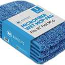 Microfiber Wholesale 18 inch Microfiber Mop Pads - Machine Washable, Reusable, Refills & Replacement Wet Mop Heads Compatible with Any Microfiber Flat Mop System (3 Pack)