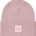 MaxNova Classic Beanie Hat for Men Women (One Size, Baby Pink)