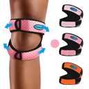 Professional Patella Knee Brace Pro for Knee Pain/Meniscus Tear,Adjustable Orthopedic Compression Patellar Tendon Support Strap for Man and Women/Outdoor Activities (Pink, Small)