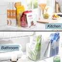 ZEXALOR Acrylic Belt Organizer, Belt Storage Holder Purse Organizer for Closet, 5 Compartments Clear Plastic Display Case Pantry Kitchen Cabinet Organizers and Storage Seasoning Organizer
