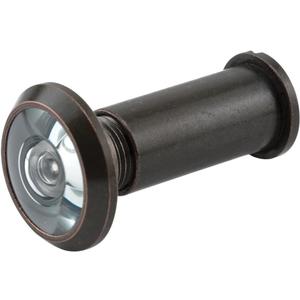 Prime-Line U 10313 Door Viewer, 9/16 In. x 180 Degree, Solid Brass Housing, Glass Lens is U.L. Listed, Classic Bronze Plated Finish (Single Pack)
