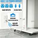 Swivel Rolling TV Stand with Power Outlet for 30-80 inch TVs up to 110 lbs