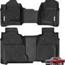 YITAMOTOR Floor Mats for Chevy Silverado/GMC Sierra Crew Cab Bench Seat LT
All Weather for 2014-2018 Silverado/Sierra 1500 & 2015-2019 2500HD 3500HD, TPE Rubber Liners, Truck Accessories, Carpet Floor